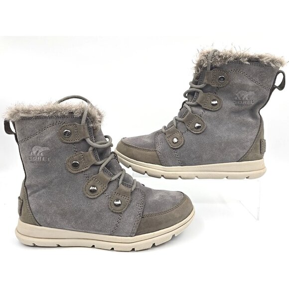 Sorel Explorer II Joan Winter Boots Booties NL3039-052 Fur Lined Suede Women's 7 - Picture 1 of 11